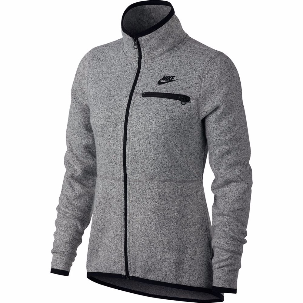 Nike Knitted Sweater Jacket Light Grey